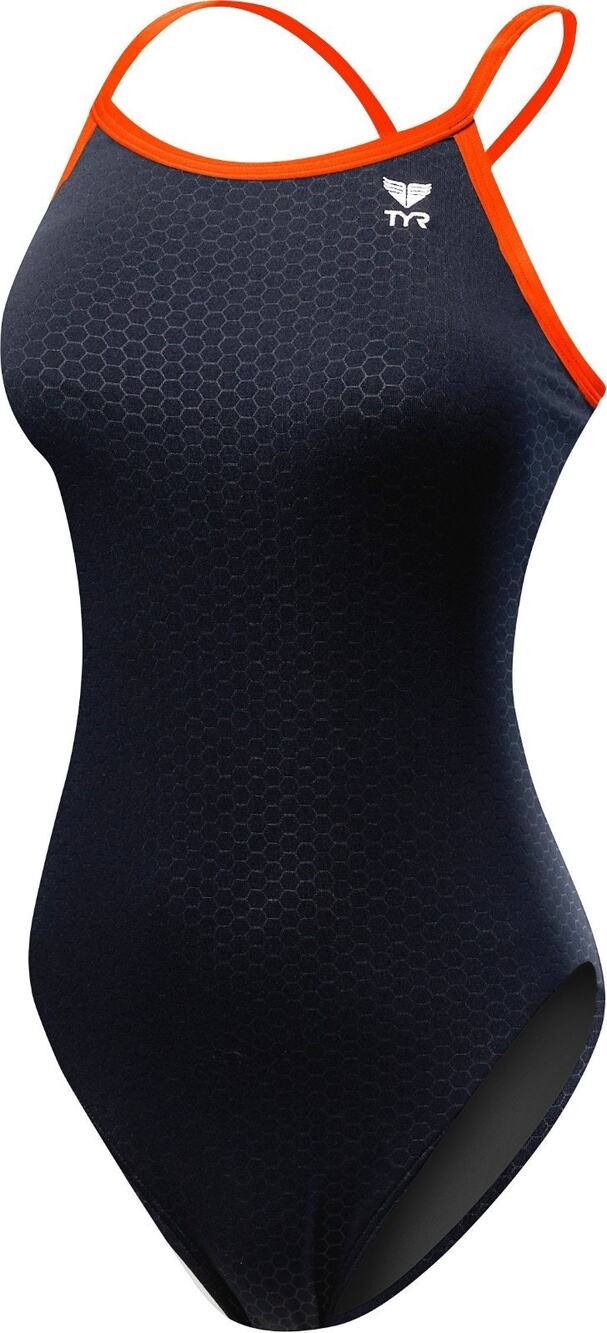TYR Women’s Hexa Diamondfit Swimsuit One Piece DHEX7A 30 Swimwear Black/Orange
